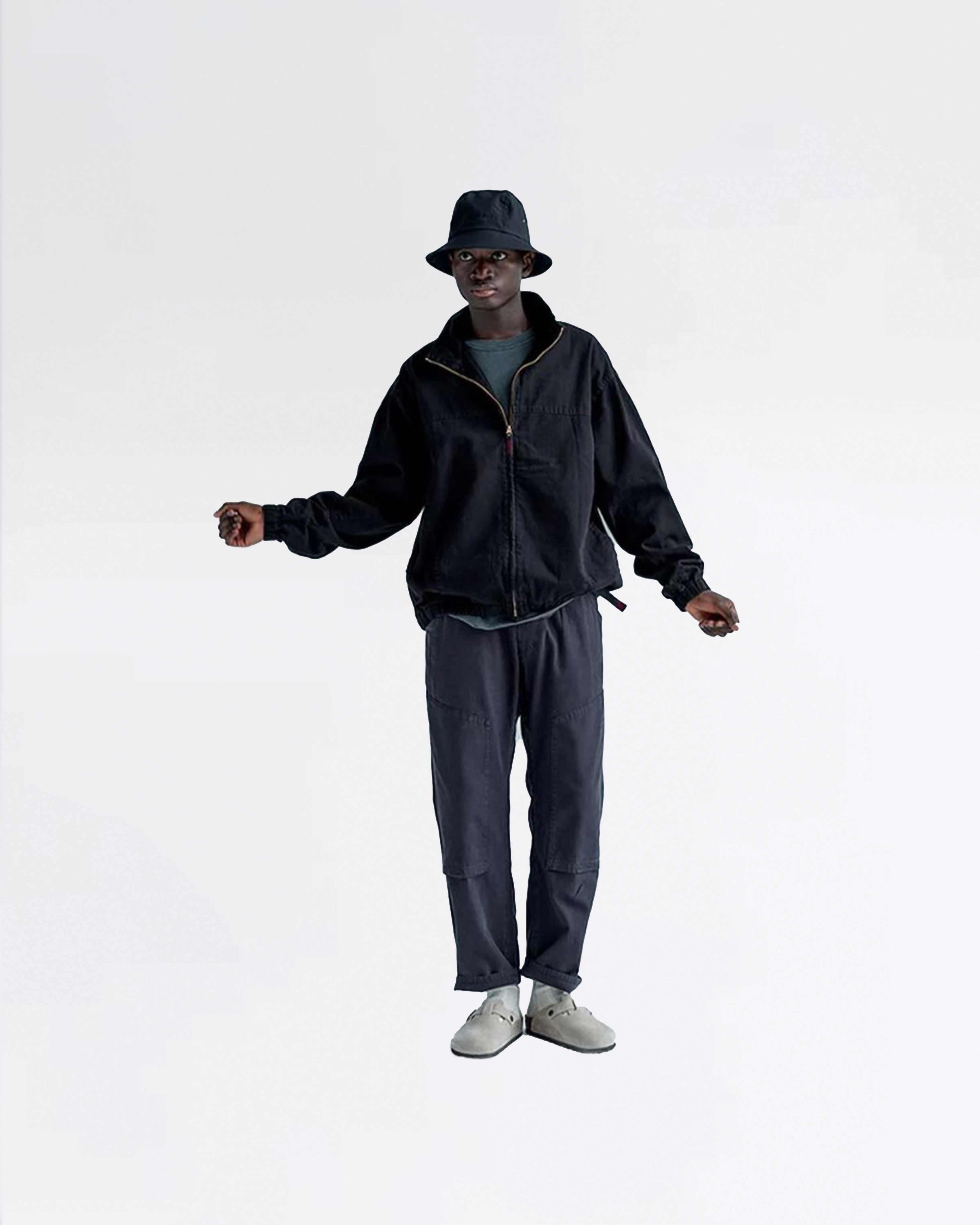 TWILL-AROUND JACKET BLACK